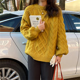 Women Pullover Sweater Thickened Thermal Knitting