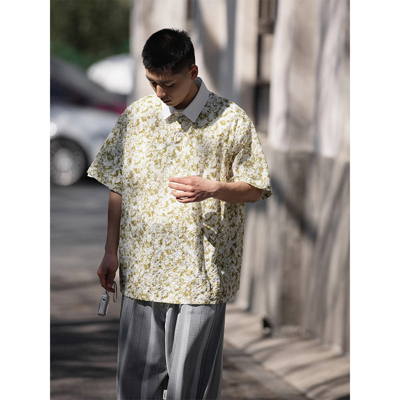 Unisex Shirt Hawaiian Floral Loose Summer