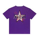 Amiri T Shirt Casual Hip Hop round Neck Short Sleeve T-shirt