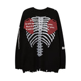Women Sweater Oversize Distressed Sweater Sweater