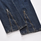 Men Jeans Multi-Pocket Line Stitching