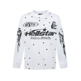 Hellstar long-sleeve T-shirt graffiti portrait print loose version casual long sleeve