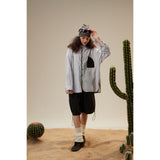 Unisex Shirt Stripe Cardigan Top