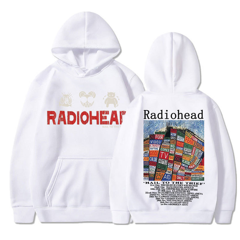 Radiohead Vintage Print Hoodie Men's Women's Cotton Pullover