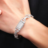 Bracelet AAA Zircon Bracelet Hip Hop I-Bracelet St. Valentine's Spectrum