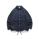 Unisex Shirt Solid Color Loose Casual Jacket