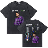 Washed Vintage Rapper Chris Brown 11:11 Tour Print T Shirt