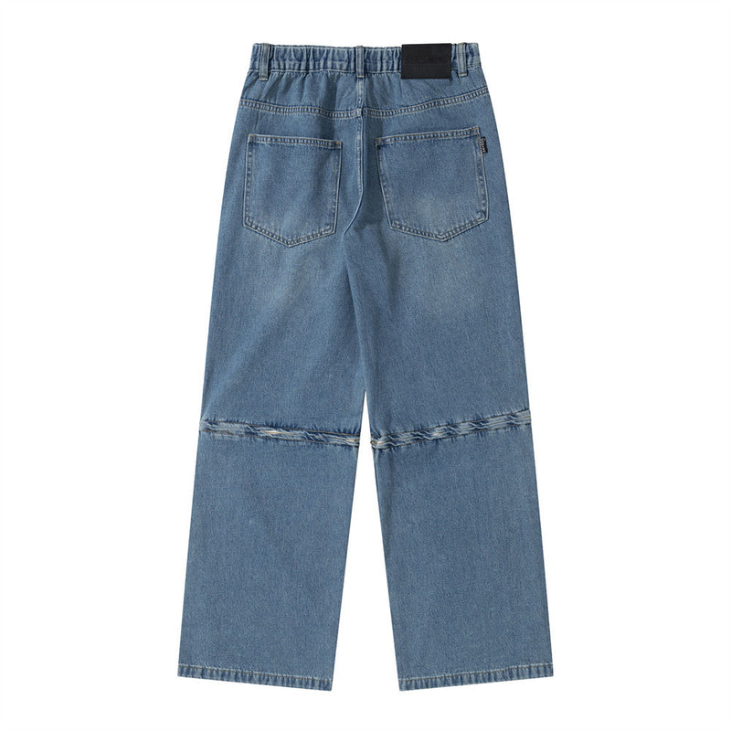 Men Jeans Detachable Jeans Dual-Use Stitching