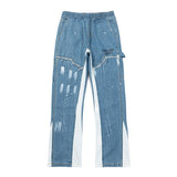 Gallery Dept Jeans Hand Painted Ink Splicing Contrasting Jeans