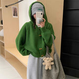Women Knitted Cardigan Loose Slimming and Short