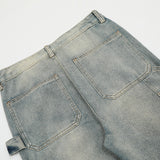 Men Jeans Zipper Decorations Loose
