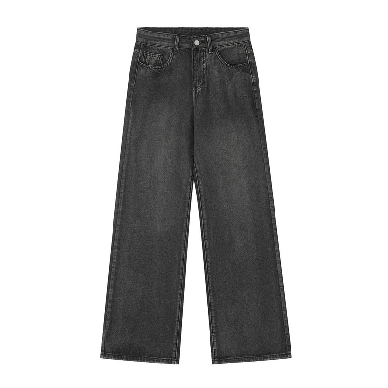 Men Jeans Distressed Versatile Loose Retro Casual