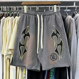 Hellstar Shorts simple mud print washed old loose casual shorts
