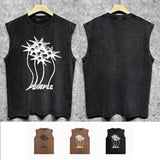 Purple Brand Distressed Tank T Shirts Distressed Sleeveless T-shirt Vest