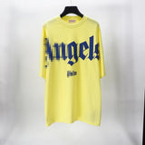 Palm Angle T Shirts Foam Letter Short Sleeve Loose Half Sleeve