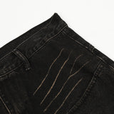 Men Jeans Retro Gradient Distressed Loose