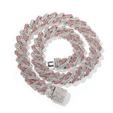 Bracelet Cuban Chain Necklace Alloy Full Diamond Hip Hop Rap St. Valentine's Spectrum