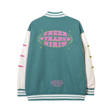 Women Jackets Flocking Embroidered Baseball Uniform Loose Casual