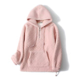 Women Hoodie Fleece-Lined Casual Fashion Loose and Slimming