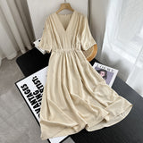 Women Dresses French Style Temperament V-neck Dress