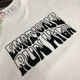 Off White T Shirts OW Letter Print Pattern Crew Neck Pullover Short Sleeves