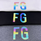 Fog Fear of God Essentials T Shirt Short Sleeve Loose Reflective Colorful Couple T-shirt