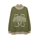 Women Sweater Vintage Sweater College Style Sweater