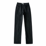 Women Jeans Split Simple Jeans