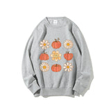 Flowers And Pumpkins Sweatshirt Pumpkin Fall Tee Cozy Autumn