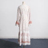 Bohemian Dress French Vintage Style Slightly Flared Dress