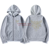 Korn Skull Wings Girls Juniors Black Graphic Zipper Hoodie