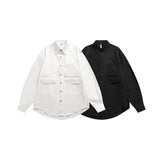 Unisex Shirt Multi-Pocket Loose Cotton Handsome