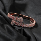 Bracelet Love Cuban Bracelet Copper Zircon Spectrum St. Valentine's