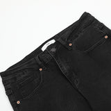 Men Jeans Side Zipper Ripped Punk Casual Burrs
