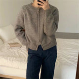 Women Knitted Cardigan Little knit zipper