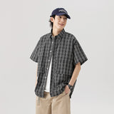 Unisex Shirt Plaid Loose Leisure All-Matching