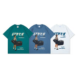 Men's T-Shirt Short-Sleeved T-shirt Men's Retro