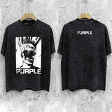 Purple Brand Distressed T Shirts Short Sleeve