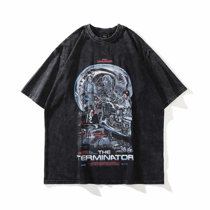 Men T-Shirt Old Movie Character Printing