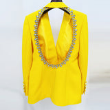 Women Haute Couture Dresses Fashion Diamond Suit Gown