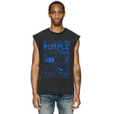 Purple Brand Distressed Tank T Shirts Distressed Sleeveless T-shirt Vest
