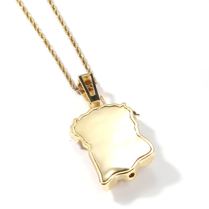 Jewelry Hip Hop Copper with Zircon Full Diamond Portraits Egypt Pieces Necklaces Far East Jesus Pieces Royalty