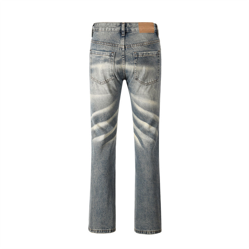 Men Jeans Gradient Color Loose Casual