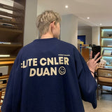 Men T Shirt Summer Retro Heavy Cotton Loose Casual