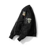 Mens Vintage Jackets Flight Suit Jacket Vintage Embroidered Baseball Suit Hooded
