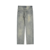 Men Jeans Ripped Distressed Loose Casual Retro