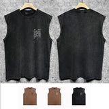 Purple Brand Distressed Tank T Shirts Distressed Sleeveless T-shirt Vest