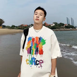Men's T Shirt Summer Graffiti Printing All-Matching
