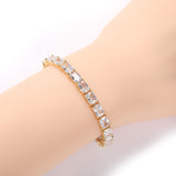 Bracelet Hip Hop Cube Zircon Bracelet Fashion Spectrum Royalty