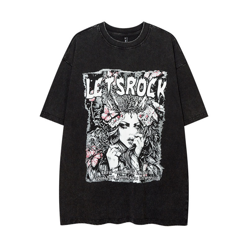 Men T-Shirt Vintage Casual
